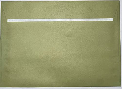 Farbige Umschläge, 133 x 184 mm, ideal für Grußkarten, Hochzeitseinladungen, Basteln, Geschäft/Büro, 50 Stück, olivgrün, haftklebend von Craft21 Limited