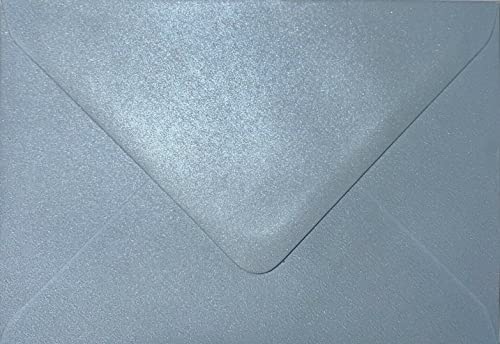 Perlblaue Umschläge, 133 x 184 mm, ideal für Grußkarten, Hochzeitseinladungen, Basteln, Geschäft/Büro, Perlblau, 25 Stück von Craft21 Limited