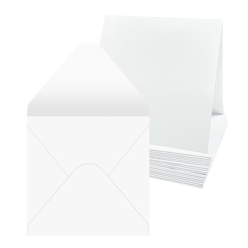 20 Set 8x8 inch Weiß Blanko Karten mit Briefumschläge, 100gsm Umschläge 300gsm Faltkarten für Grußkarten, Einladung, Geburtstagskarten, Dankeskarten - 20,3 x 20,3 cm 20 Set 8x8 inch Weiß Blanko Karten mit Briefumschläge, 100gsm Umschläge 300gsm Faltkarten für Grußkarten, Einladung, Geburtstagskarten, Dankeskarten - 20,3 x 20,3 cm von Craftask