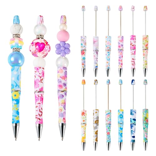 Craftdady Kugelschreiber, Blumenmuster, schwarze Tinte, bunt, personalisierbar, für Studenten, Büro, Schule, 12 Stück Craftdady Kugelschreiber, Blumenmuster, schwarze Tinte, bunt, personalisierbar, für Studenten, Büro, Schule, 12 Stück von Craftdady