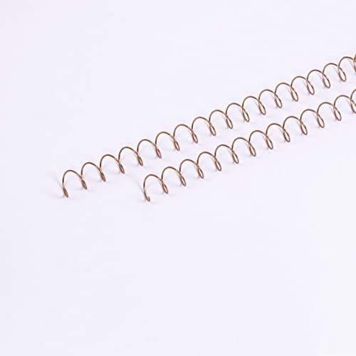 Craftelier - 2-Spiralen-Set zum Binden von Alben, Notizbüchern oder Agenden | Ideal für Scrapbooking und Bastelprojekte | Ø 1,27 cm (0,5") | Länge 30,5 cm (12") - Farbe Pink Gold von Craftelier