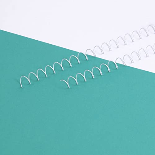 Craftelier - 2-Spiralen-Set zum Binden von Alben, Notizbüchern oder Agenden | Ideal für Scrapbooking und Bastelprojekte | Ø 1,27 cm (0,5") | Länge 30,5 cm (12") - Farbe Weiß von Craftelier