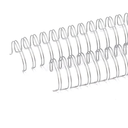 Craftelier - 2er-Set Doppelring-Spiralbinder für Alben, Notizbücher, Kalender oder Kalender | Ideal für Scrapbooking- und Bastelprojekte | Ø 2,54 cm (1") - Farbe Silber von Craftelier