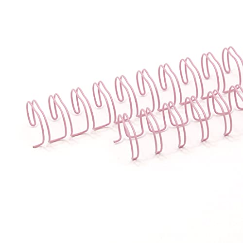 Craftelier - 2er-Set Doppelring-Spiralbinder für Alben, Notizbücher, Tagebücher oder Kalender | Ideal für Scrapbooking- und Bastelprojekte | Ø 1,58 cm (5/8") - Baby Pink von Craftelier