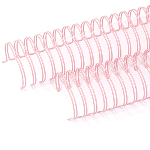 Craftelier - 2er-Set Doppelring-Spiralordner für Alben, Notizbücher, Tagebücher oder Kalender | Ideal für Scrapbooking und Bastelprojekte | Ø 3,81 cm (1.5") - Baby Pink von Craftelier