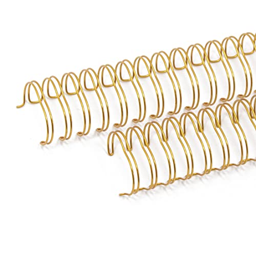 Craftelier - 2er-Set Doppelringbinder für Alben, Notizbücher, Agenda oder Kalender | Ideal für Scrapbooking und Bastelprojekte | Ø 2,54 cm (1") - Farbe Gold von Craftelier