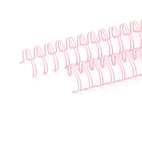 Craftelier - 2er-Set Doppelringbinder für Alben, Notizbücher, Tagebücher oder Kalender | Ideal für Scrapbooking- und Bastelprojekte | Ø 1,90 cm (0.75") - Farbe Baby Pink von Craftelier