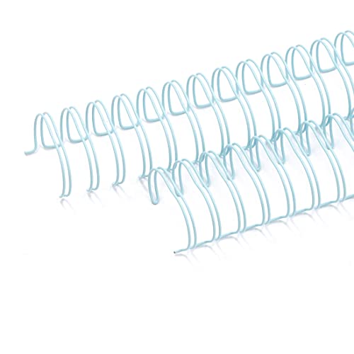 Craftelier - 2er-Set Doppelringbinderollen für Alben, Notizbücher, Kalender oder Kalendarien | Ideal für Scrapbooking- und Bastelprojekte | Ø 2,54 cm (1") - Farbe Baby Blue von Craftelier