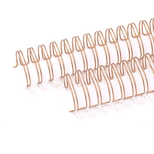 Craftelier - 2er-Set Doppelringbinderollen für Alben, Notizbücher, Kalender oder Kalendarien | Ideal für Scrapbooking- und Bastelprojekte | Ø 2,54 cm (1") - Farbe Rose Gold von Craftelier