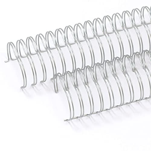 Craftelier - 2er-Set Doppelringbuchspulen für Alben, Notizbücher, Kalender und Agenden | Ideal für Scrapbooking- und Bastelprojekte | Ø 3,81 cm (1.5") - Farbe Silber von Craftelier