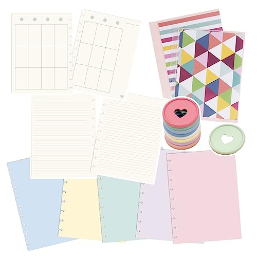 Craftelier - Erstelle deinen eigenen personalisierten Planner" Set | Enthält Regenbogen M-Ringe, Umschlaghüllen, linierte Blätter, einfarbige Blätter in Pastellfarben und Wochenplanungsblätter von Craftelier