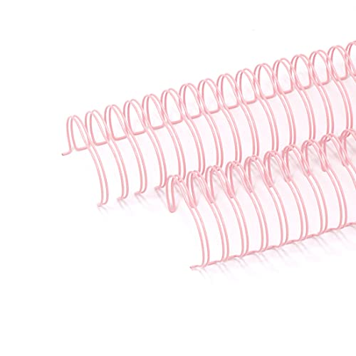 Craftelier - Set aus 2 Doppelringbindern für Alben, Notizbücher, Tagebücher oder Kalender | Ideal für Scrapbooking und Bastelprojekte | Ø 3,17 cm (1.25") - Farbe Baby Pink von Craftelier