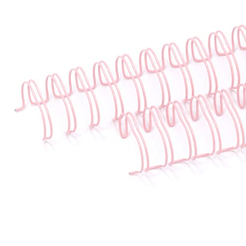 Craftelier - Set mit 2 Doppelringbindern für Alben, Notizbücher, Kalender oder Terminplaner | Ideal für Scrapbooking und Bastelprojekte | Ø 2,54 cm (1") - Farbe Baby Pink von Craftelier