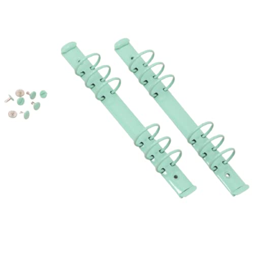 Craftelier - Set mit 2 Mechanismen für 6 Ringbücher | Größe ca. 22,7 cm (8,94") - Ringdurchmesser 3,3 cm (1,30") - Abstand zwischen den Ringen 1,9 cm (0,75") | inkl. 8 Befestigungsklammern | Farbe von Craftelier