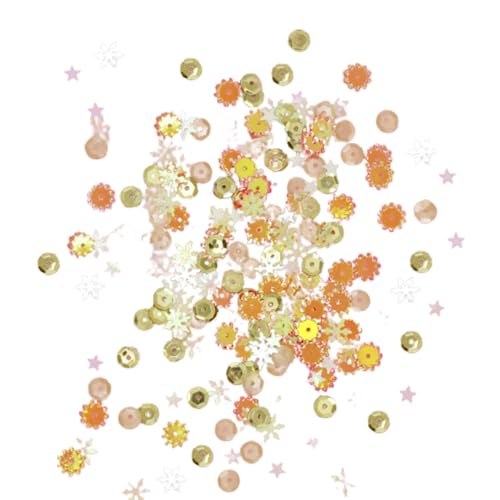 Craftelier - Winter Pink Pailletten zum Basteln, Scrapbooking und Dekorieren | Sterne und Schneeflocken Formen - verschiedene Größen | weiß, rosa und irisierende Farben von Craftelier
