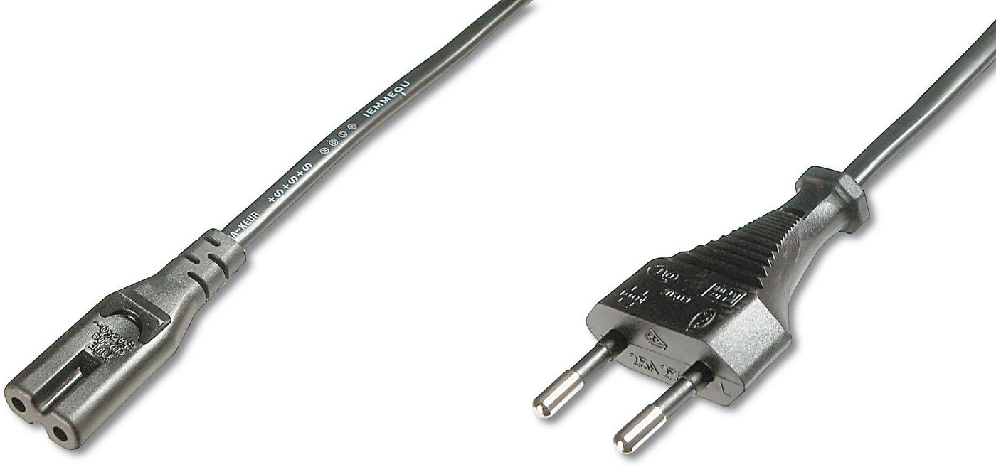 Digitus Netzanschlusskabel, Euro - C7 St/Bu Stromkabel, (180 cm) von Digitus