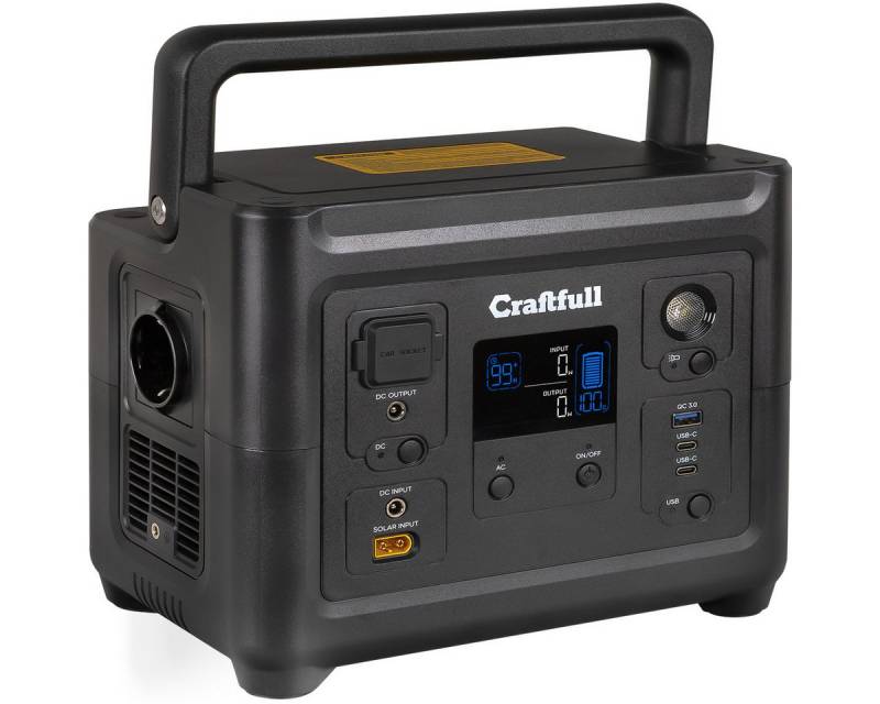 Craftfull Powerstation Schnelllade-Powerstation Fast Charge PS500 Powerstation 3 Jahre Garantie - Stromerzeuger - Powerbank - Stromgenerator  18000 mAh (230 V, 1 St), Tragbarer Akku - mobile Stromversorgung - Camping Generator von Craftfull