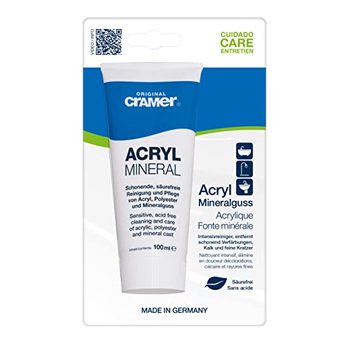 Cramer® Acryl-Star Acryl-Politur 2in1 100ml I Säurefreies Putzmittel für Acryl, Polyester, Mineralguss & Fiberglas I Intensivreiniger fürs Bad von Cramer