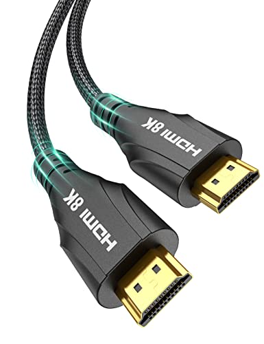 Cratree HDMI Kabel 6 Meter lang - 8K Ultra High Speed HDMI Kabel, 48Gbps HDMI Geflochtenes Kabel, 8K 60Hz, 4K 120Hz, eARC, HDCP 2.2 & 2.3 - Kompatibel für HD TV / PS5 / Xbox von Cratree
