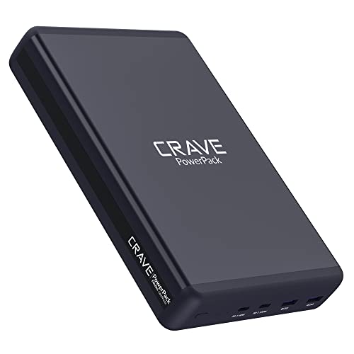 Crave PD Power Bank 50000mAh, PowerPack Tragbares Akku-Ladegerät [Stromzufuhr PD 3.0 USB-C 60W + Schnelles Aufladen QC 3.0 Zwei Ports] für MacBook, iPhone, Samsung von Crave
