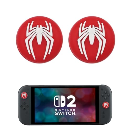 Crazy DIY Spinnen-Daumengriffe für Switch 2 Kappen (Schalter 2), 2 Stück von Crazy Diy LTD