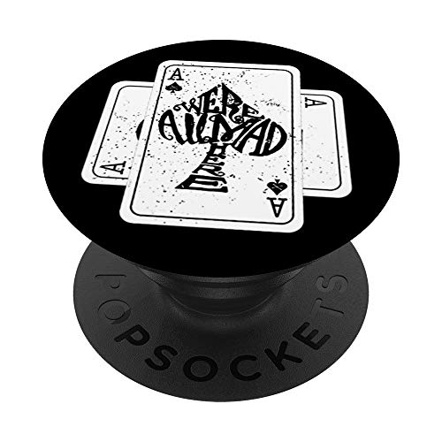 Alice in Wonderland - Ace of Spades - We're All Mad Here - PopSockets Ausziehbarer Sockel und Griff für Smartphones und Tablets Alice in Wonderland - Ace of Spades - We're All Mad Here - PopSockets Ausziehbarer Sockel und Griff für Smartphones und Tablets von Crazy Fun Designs Gifts - Alice