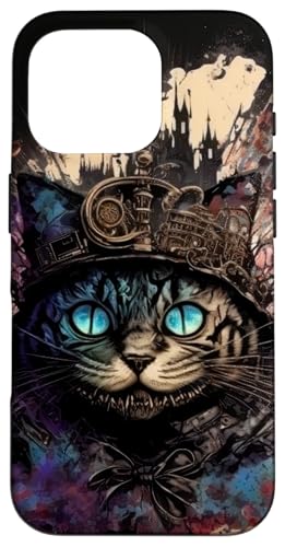 Crazy Fun Designs Gifts - Alice iPhone 16 Pro Katze Case - Steampunk, Zweiteilig, Polycarbonat & TPU, Schutz vor Stürzen Crazy Fun Designs Gifts - Alice iPhone 16 Pro Katze Case - Steampunk, Zweiteilig, Polycarbonat & TPU, Schutz vor Stürzen von Crazy Fun Designs Gifts - Alice