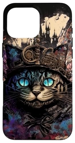 Crazy Fun Designs Gifts - Alice iPhone 16 Pro Max Schutzhülle - Katze, Steampunk, Stoßdämpfend, Schwarz Crazy Fun Designs Gifts - Alice iPhone 16 Pro Max Schutzhülle - Katze, Steampunk, Stoßdämpfend, Schwarz von Crazy Fun Designs Gifts - Alice