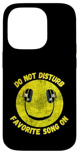 Stören Sie kein Lieblingslied auf Smile Music Headphones Hülle für iPhone 14 Pro von Crazy Music Lovers Co.