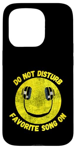Stören Sie kein Lieblingslied auf Smile Music Headphones Hülle für iPhone 15 Pro von Crazy Music Lovers Co.