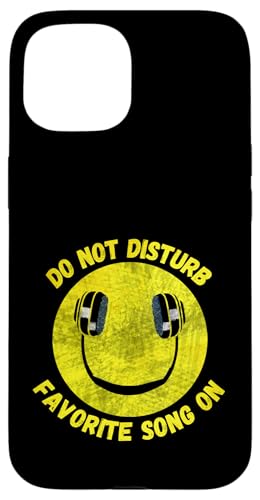 Stören Sie kein Lieblingslied auf Smile Music Headphones Hülle für iPhone 15 von Crazy Music Lovers Co.