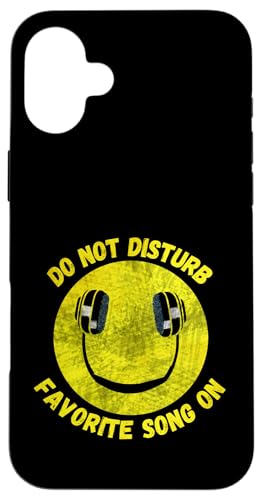 Stören Sie kein Lieblingslied auf Smile Music Headphones Hülle für iPhone 16 Plus von Crazy Music Lovers Co.