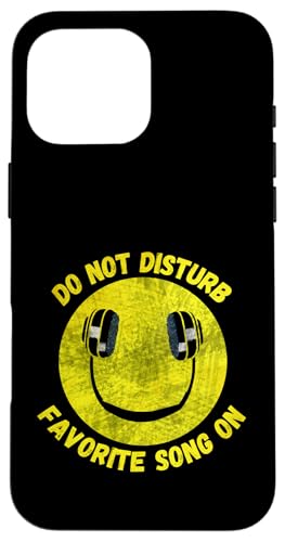 Stören Sie kein Lieblingslied auf Smile Music Headphones Hülle für iPhone 16 Pro Max von Crazy Music Lovers Co.