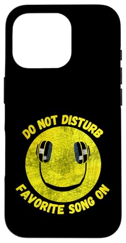 Stören Sie kein Lieblingslied auf Smile Music Headphones Hülle für iPhone 16 Pro von Crazy Music Lovers Co.