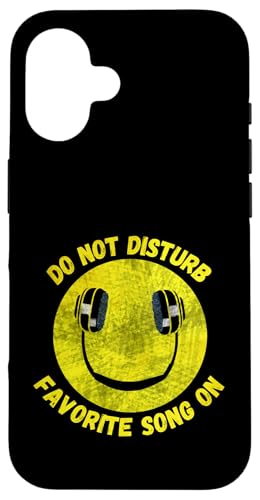 Stören Sie kein Lieblingslied auf Smile Music Headphones Hülle für iPhone 16 von Crazy Music Lovers Co.