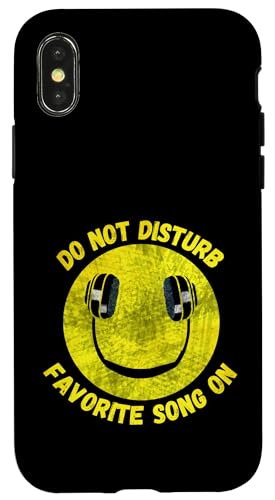 Stören Sie kein Lieblingslied auf Smile Music Headphones Hülle für iPhone X/XS von Crazy Music Lovers Co.