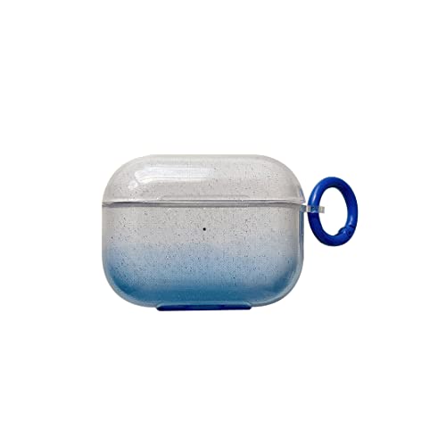 CrazyLemon AirPods Pro 2 2022 Hülle, Glänzend Farbe Gradient Kopfhörer Taschen Case Schutzhülle TPU Silikon Schutz Zubehör für AirPods Pro 2022 Hülle - Blau von CrazyLemon