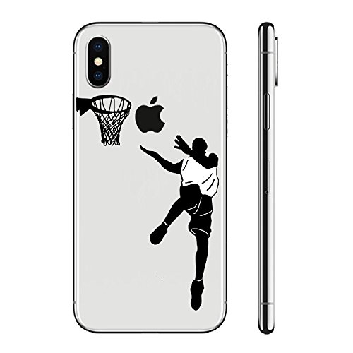 CrazyLemon Hülle für iPhone X/iPhone XS, Kreativ Transparent Klar Weich TPU Silikon Handyhülle Muster für iPhone XS/iPhone X - Basketball Spielen von CrazyLemon
