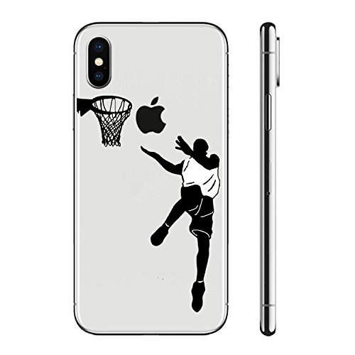 CrazyLemon Kreativ Hülle für iPhone XR, Transparent Klar Weich TPU Silikon Handyhülle Vollschutz Schutzhülle Cover Case für iPhone XR - Basketball Spielen von CrazyLemon