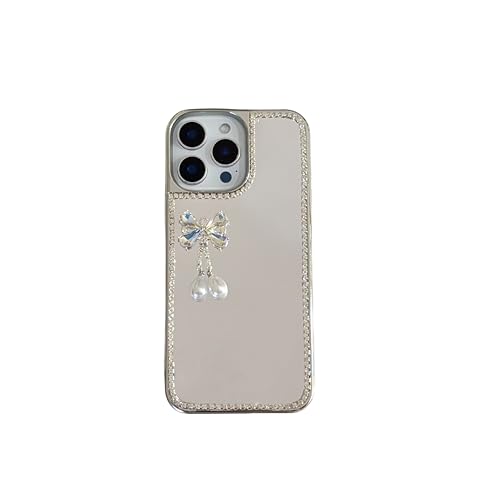 CrazyLemon Spiegel Hülle für iPhone 13/14, Glänzende Strass Schminkspiegel Stoßstangen Telefonhülle Diamant Quaste Schleife Frauen Mädchen Schutzhülle CrazyLemon Spiegel Hülle für iPhone 13/14, Glänzende Strass Schminkspiegel Stoßstangen Telefonhülle Diamant Quaste Schleife Frauen Mädchen Schutzhülle von CrazyLemon