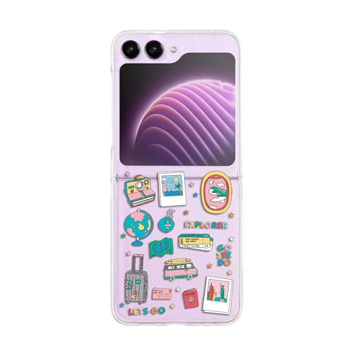 CrazyLemon für Samsung Galaxy Z Flip 5 5G Hülle, Kreatives Cartoon Spaß Tier Muster Klar Harte PC Handyhülle Durchsichtig Schutzhülle für Galaxy Z Flip 5 2023 - Reisen CrazyLemon für Samsung Galaxy Z Flip 5 5G Hülle, Kreatives Cartoon Spaß Tier Muster Klar Harte PC Handyhülle Durchsichtig Schutzhülle für Galaxy Z Flip 5 2023 - Reisen von CrazyLemon
