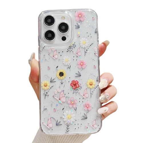 CrazyLemon für iPhone 12 Pro Max Schutzhülle, Transparentes Silikon Süßes Mädchen Blumenmuster für Frauen Mädchen Schlank Anti-Gelb TPU Gummi Stoßfest Handyhülle - Blumen 02 CrazyLemon für iPhone 12 Pro Max Schutzhülle, Transparentes Silikon Süßes Mädchen Blumenmuster für Frauen Mädchen Schlank Anti-Gelb TPU Gummi Stoßfest Handyhülle - Blumen 02 von CrazyLemon