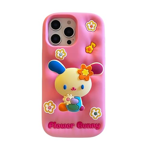 CrazyLemon für iPhone 14 Pro Max / 15 Pro Max Silikon Schutzhülle, 3D Cartoon Figur mit Karikatur Ständer Weiches Silikongummi Coole Lustige für Teenager Kinder - Blumenhase CrazyLemon für iPhone 14 Pro Max / 15 Pro Max Silikon Schutzhülle, 3D Cartoon Figur mit Karikatur Ständer Weiches Silikongummi Coole Lustige für Teenager Kinder - Blumenhase von CrazyLemon