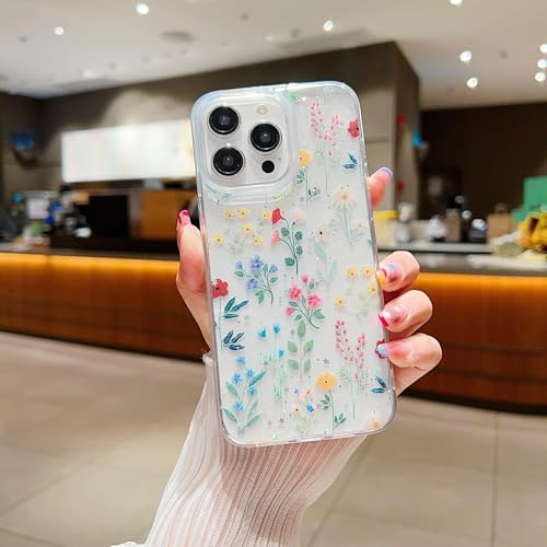 CrazyLemon für iPhone 14 Pro Schutzhülle, Transparentes Silikon Süßes Mädchen Blumenmuster für Frauen Mädchen Schlank Anti-Gelb TPU Gummi Stoßfest Handyhülle - Blumen 07 CrazyLemon für iPhone 14 Pro Schutzhülle, Transparentes Silikon Süßes Mädchen Blumenmuster für Frauen Mädchen Schlank Anti-Gelb TPU Gummi Stoßfest Handyhülle - Blumen 07 von CrazyLemon