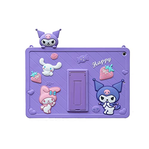 für 2017 iPad 5th Gen / 2018 iPad 6th Gen 9.7 Zoll Hülle Schutzhülle, CrazyLemon mit Ständer Kawaii Cartoon Süße Weich Silikon Schutzhülle mit Schlüsselband - Kulomi von CrazyLemon