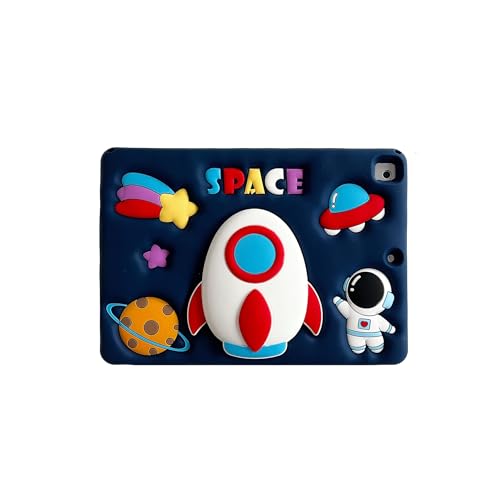 für iPad 7/8/9 10.2'' 2021/2020/2019 Model Hülle, CrazyLemon Tablet Hülle mit Karikatur Ständer Kawaii Cartoon Süße Weich Silikon Stoßfest Schutzhülle mit Schlüsselband - Schloss von CrazyLemon