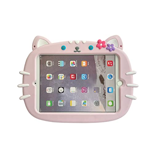 für iPad Mini 6 Hülle, CrazyLemon Kawaii Cartoon Süße Anime Figur Muster Weich Silikon Schutzhülle 360° Drehbarem Tablet Ständer mit Schlüsselband - Blumen Vögel von CrazyLemon