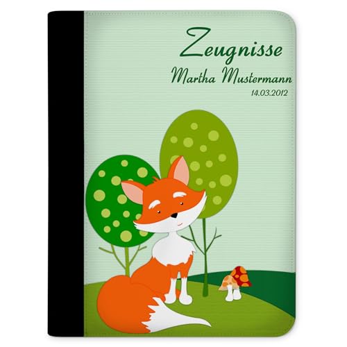 CreaDesign, Kinder Zeugnismappe mit Namen personalisiert, Zeugnis Mappe Fuchs mit 10 Klarsichthüllen, A4, 26,7 x 32,7 x 1 cm, Rücken schwarz CreaDesign, Kinder Zeugnismappe mit Namen personalisiert, Zeugnis Mappe Fuchs mit 10 Klarsichthüllen, A4, 26,7 x 32,7 x 1 cm, Rücken schwarz von CreaDesign