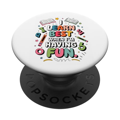 Ich lerne besser, wenn ich Spaß habe. PopSockets Klebender PopGrip von CreaStyle-KT