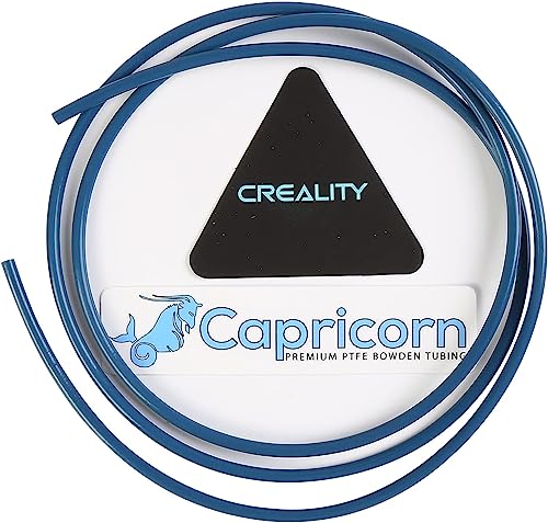 Creality 1 Meter Capricorn Teflonschlauch, PTFE Bowden Schlauch 1.75mm Filament, hohe Flexibilität geringe Reibung, glatte Extrusion Effizienz, für Creality FDM 3D Drucker (Blau) von Creality